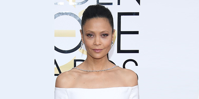 BEVERLY HILLS, CA - JANUARY 08: Thandie Newton attends the 74th Annual Golden Globe Awards at The Beverly Hilton Hotel on January 8, 2017 in Beverly Hills, California. (Photo by Venturelli/WireImage)