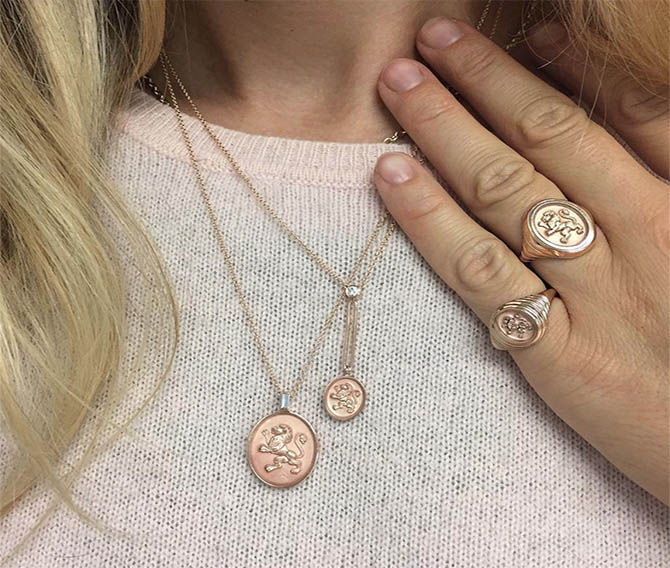 Retrouvaí limited edition pink gold fantasy signets being sold to benefit two breast cancer charitites. Photo @Retrouvaí /Instagram