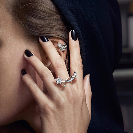 Chanel's Comet Flies Into Diamond Ear Cuffs