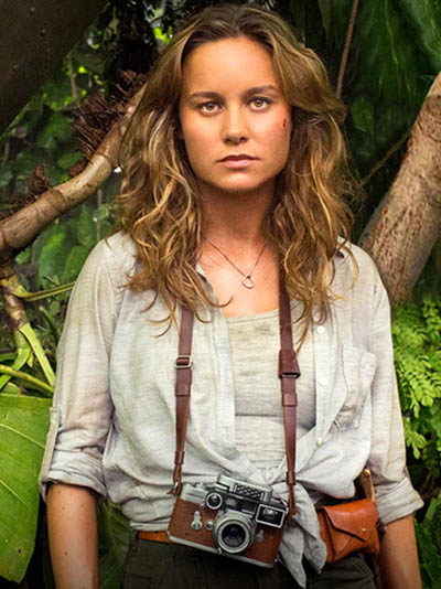 Brie Larson in 'Kong: Skull Island' wearing a necklace with a ring around her neck with her Leica camera Photo courtesy of Warner Bros. Pictures