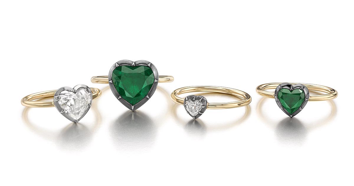 The Adventurine Posts Jessica McCormack’s Chic Heart Rings