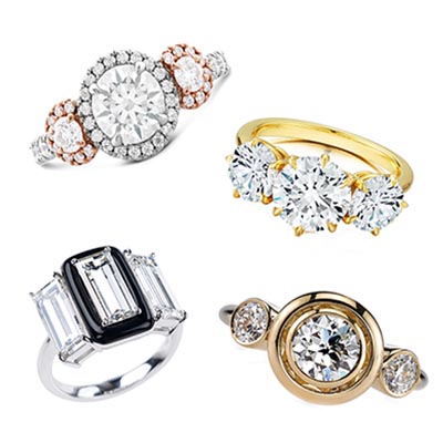 The Adventurine Posts Three Stone Diamond Engagement Rings Galore!
