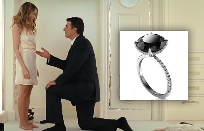 Sex and the City: Carrie Bradshaw's 5-Carat Black Diamond Ring