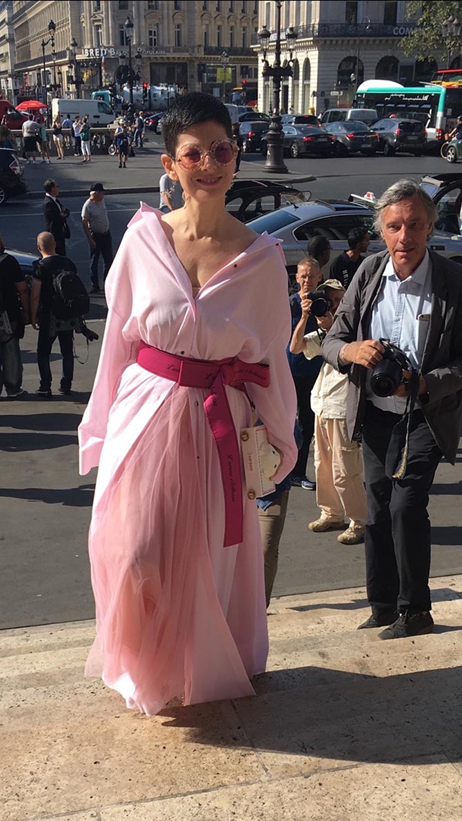 Lauren Kulchinsky Levinson heading to the Schiaparelli 2018 Fall Haute Couture show in Paris. Photo courtesy