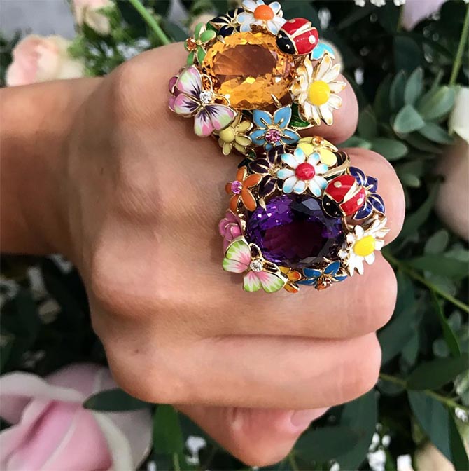 Sophie's shot of a handful of Dior rings. Photo @sophielouisequy/Instagram