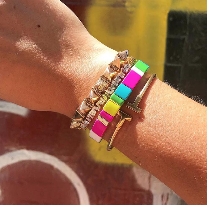 Sophie’s everyday stack of bracelets. Photo @sophielouisequy/Instagram