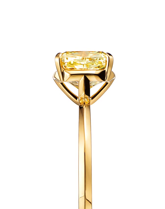 Tiffany True yellow diamond an gold ring Photo courtesy
