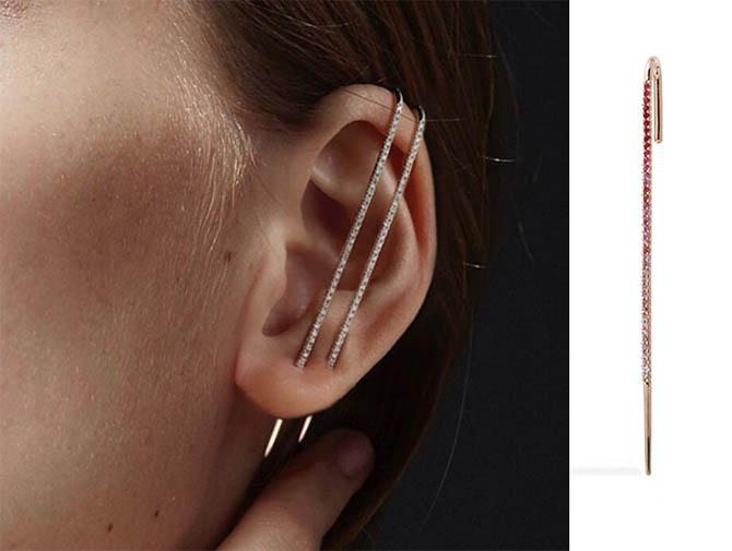 Ombré Thread Ear Pin by Kat Kim