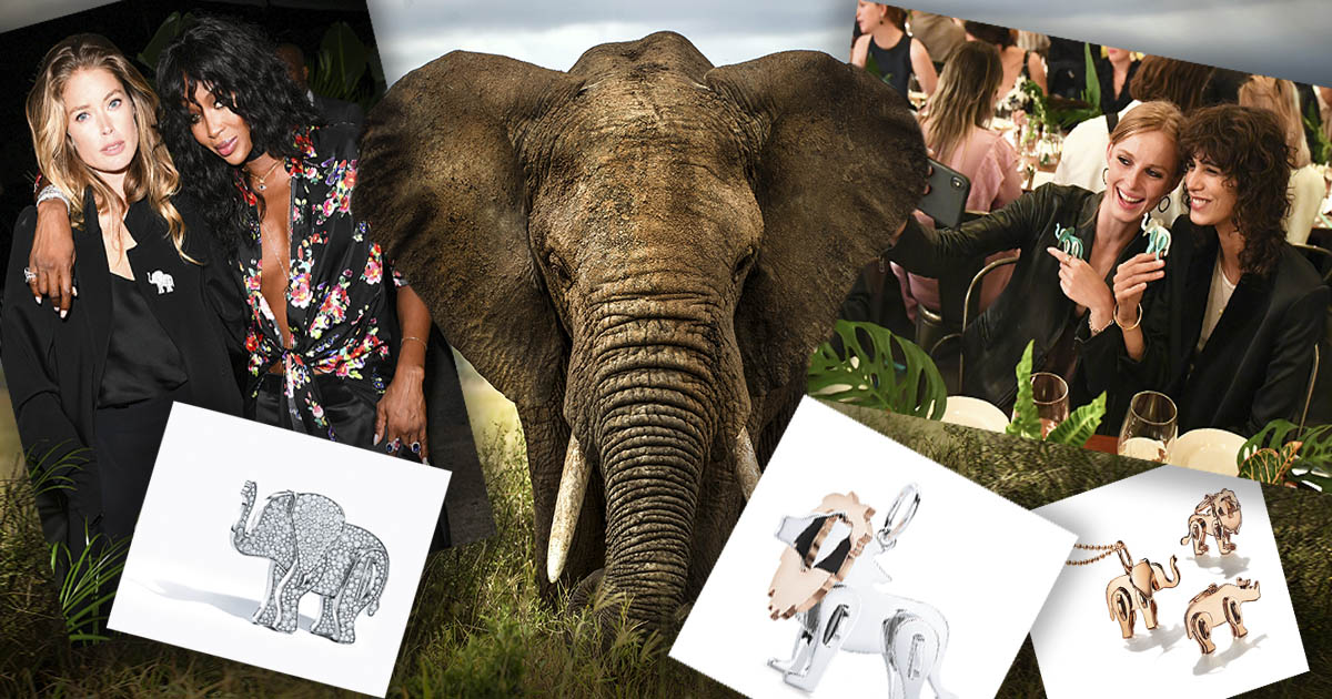 tiffany save the wild elephant necklace
