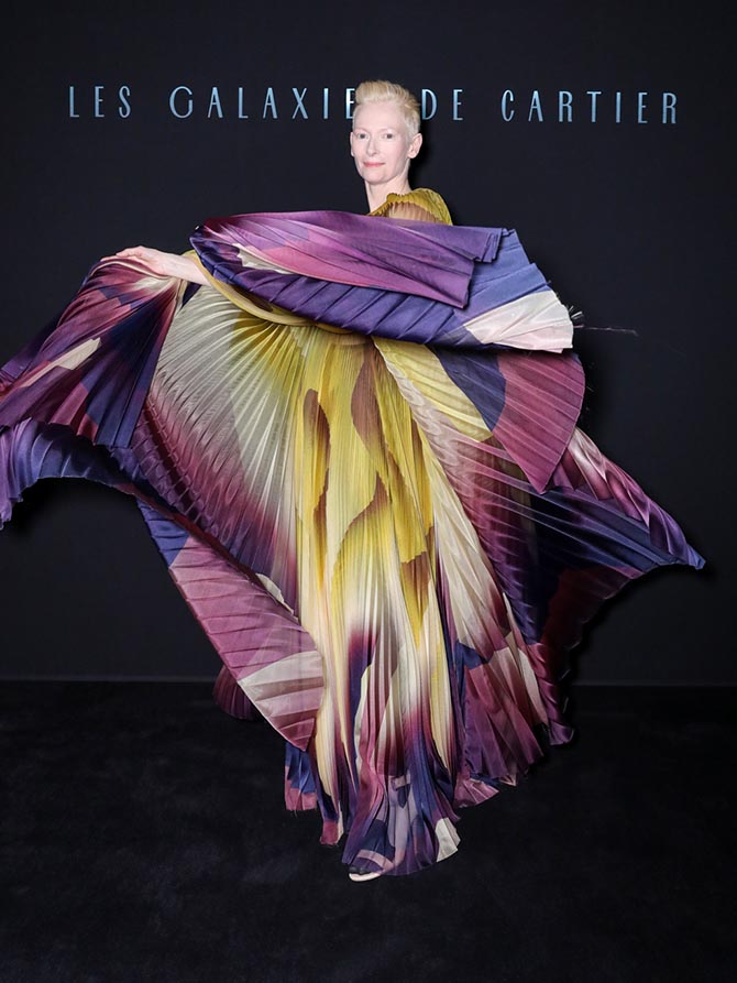 Tilda Swinton at the Cartier event in Iris van Herpen Haute Couture 