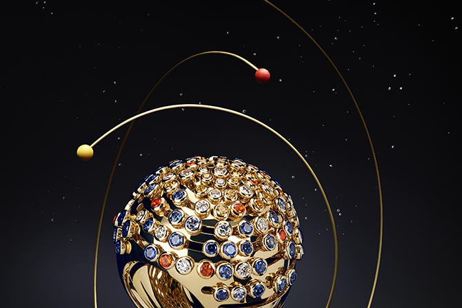 The Earth’s Lights ring from the Les Galaxies de Cartier collection. Photo Cartier