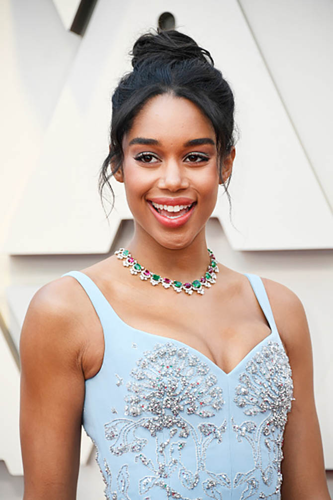 Laura Harrier wore a necklace by Bulgari 