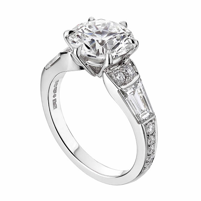 Princess Beatrice's diamond and platinum engagement ring by Shaun Leane 