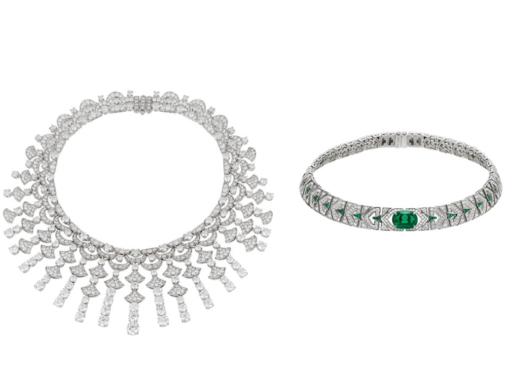 The two Bulgari necklaces worn by Zazie Beets at the 2020 Oscars. Photo courtesy